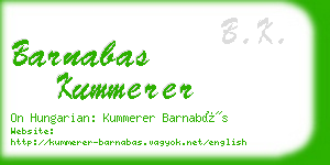 barnabas kummerer business card